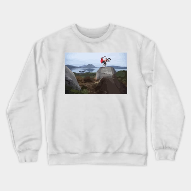 Danny MacAskill Painting Crewneck Sweatshirt by gktb